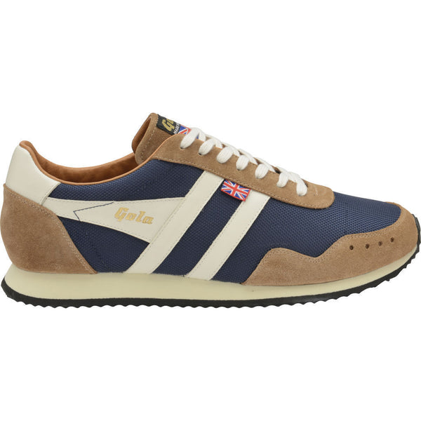 Gola Men's Track Mesh 317 Sneakers | Navy/Tobacco/Off White