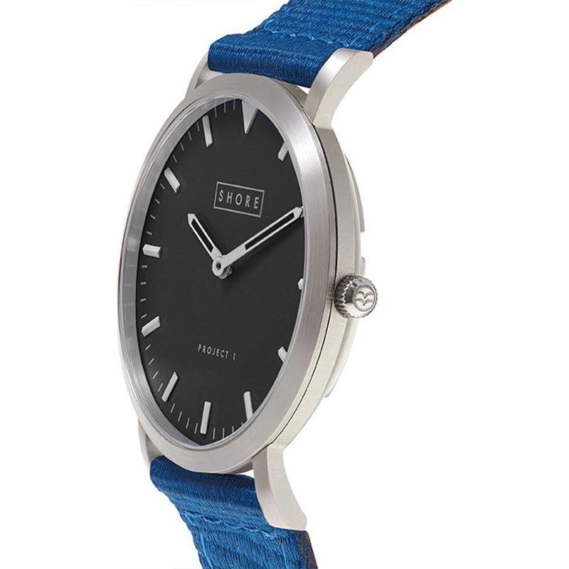 Shore Projects Whitstable Watch with Classic Strap | Silver / Charcoal / Navy S008S