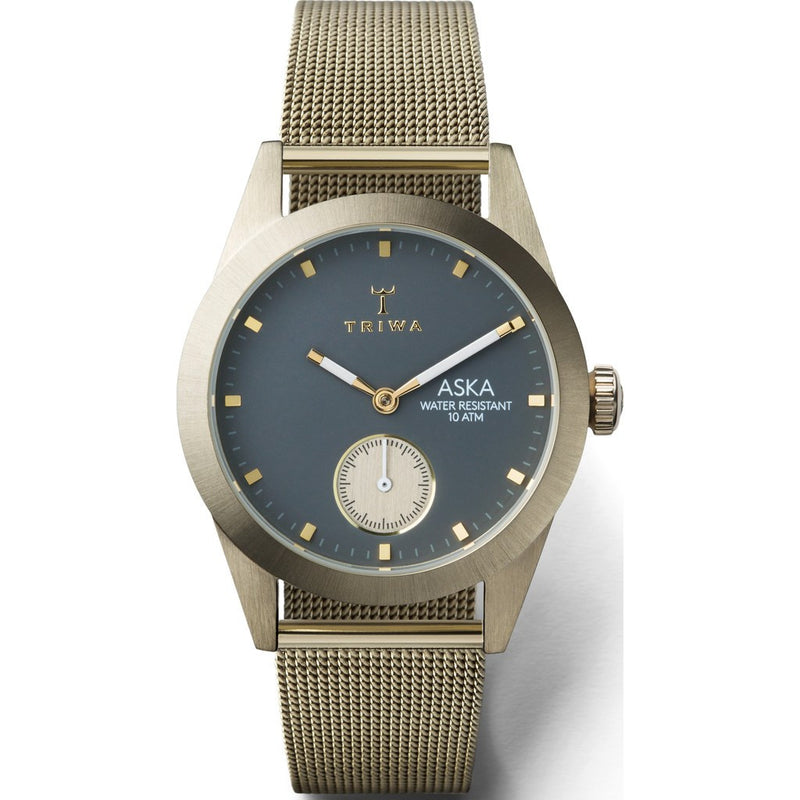 Triwa Ash Aska Watch | Champagne Mesh Super Slim AKST103-MS121717