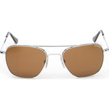 Randolph Engineering Aviator Bright Chrome Sunglasses | Tan Glass Bayonet