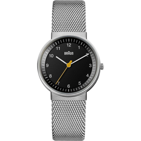 Braun 0031 Black 3 Hand Analog Women's Watch | Steel Mesh