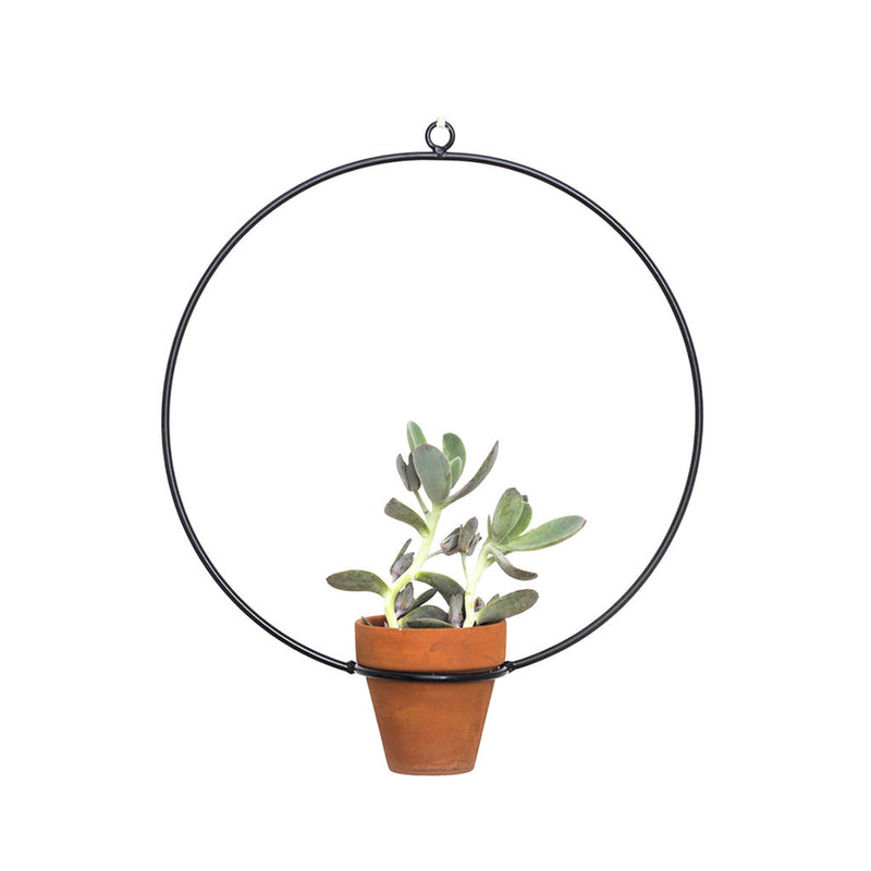 NewMade LA Circle Hanging Planter | Black- PLH01