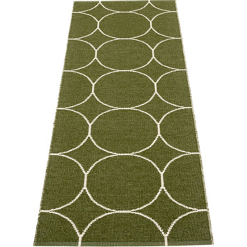 Pappelina Boo Woven Plastic Washable Rug With Double Folded Hemmed Edge 