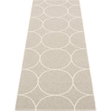 Pappelina Boo Woven Plastic Washable Rug With Double Folded Hemmed Edge 