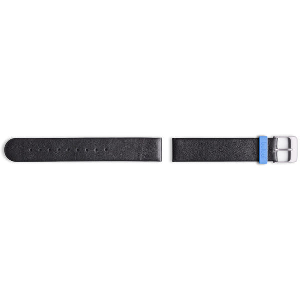 bulbul Pebble / Ore 02 Strap | Black Italian Leather & Steel Buckle