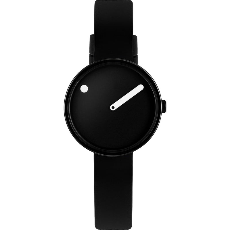 Rosendahl Picto 30mm Black Analog Watch | Black/Black Silicone RD-43360