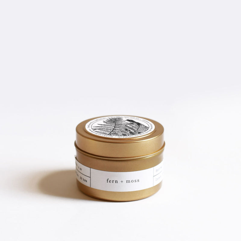 Brooklyn Candle Studio Gold Travel Candle | Fern + Moss TR002