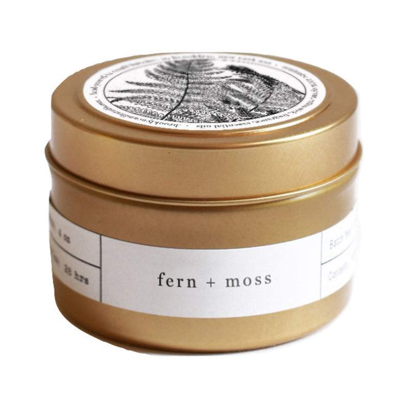 Brooklyn Candle Studio Gold Travel Candle | Fern + Moss TR001